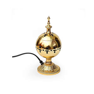 Brûleur électrique en laiton Adiba Home Decor pour encens et aromathérapie, diffuseur de parfum d'ambiance pour la maison - Product Image 1