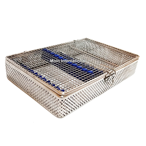 Premium Manual Surgical Wire <b>Mesh</b> Box with Divider Stainless Steel Medical Sterilization <b>Basket</b> for Surgical Instruments - Product Image 4