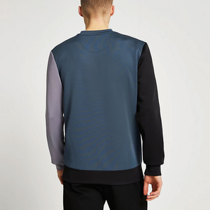 Sweat-shirt surdimensionné pour homme en molleton doux, coupe décontractée, col rond, ourlet côtelé, confortable, vêtement streetwear moderne, OEM - Product Image 2