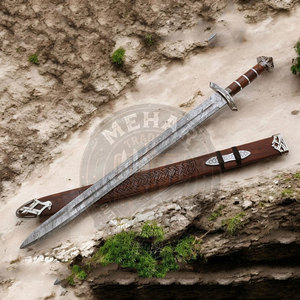 Espadas de Acero de Damasco de Primera Calidad al por Mayor, Espadas de Acero de Damasco con Logotipo Personalizado a Precio Económico - Product Image 5
