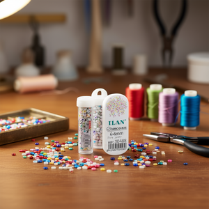 ILAN Perline in Barattolo 6x6mm 15g Multicolore per Gioielleria - Product Image 2