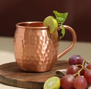 Taza de cobre para bebidas, utensilios de cocina de cobre, taza decorativa de cobre, taza artesanal de cobre, artículos de cobre hechos a mano para bebidas, artículos de cobre para bar. - Product Image 5