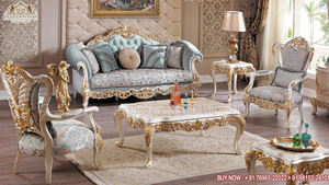 Conjunto de sofás de 7 plazas para sala de estar, Set de sofás tapizados en color blanco con estilo moderno para el hogar y la sala de estar - Product Image 5