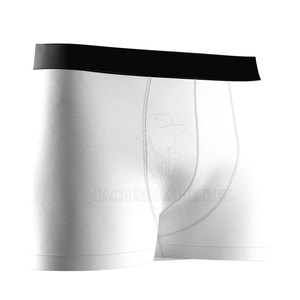 Fabrication OEM ODM, caleçons pour hommes en coton respirant, tissu côtelé lisse, ajustement flexible, ceinture imprimée, emballage personnalisé - Product Image 3