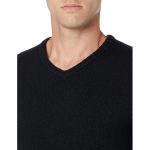 Men's Winter Viscose/Cotton Cable Knit <b>Pullover</b> <b>Sweater</b> Crew Neck Full Sleeve Anti-Pilling Front Logo Solid Color Warm - Product Image 2