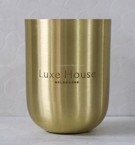 โหลเทียนทองเหลืองสีทองภาชนะทองเหลืองบริสุทธิ์สำหรับทำเทียนขวดโหลสำหรับเทียนหอมมีกลิ่นหอม - Product Image 4