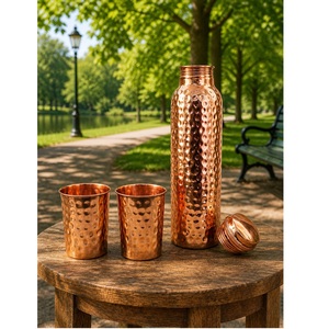 ขวดน้ำทองแดงแบบมีฝาปิด ดีไซน์วินเทจ พกพาสะดวก สำหรับการเดินทางและกิจกรรมกลางแจ้ง - Product Image 1