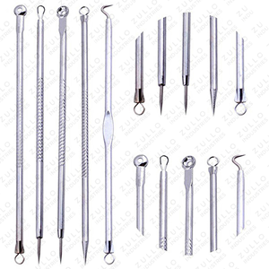Professional 5 Piece Comedone Extractor Kit with <b>Case</b> Blackhead Whitehead Acne Removal <b>Tools</b> for Facial Skin Care - Product Image 3