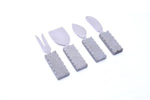 2026 Latest Design <b>Cheese</b> <b>Knife</b> <b>Set</b> 4 Pcs Stainless Steel Blades Stone Handles Durable <b>Cheese</b> Tools For Kitchen Utensil - Product Image 6