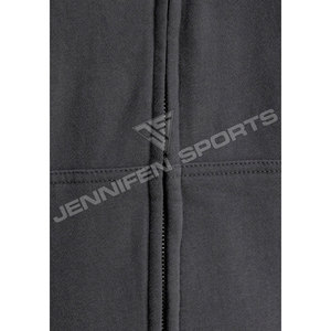 Sweat-shirts à fermeture éclair pour hommes grandes tailles, automne-hiver, 100% coton, épais, personnalisés, séchage rapide, respirants, logo personnalisé - Product Image 2