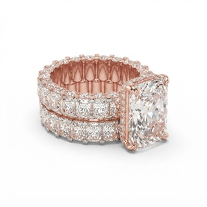 แหวนเพชรทองคำขาว 14k สุดหรู ดีไซน์คลาสสิก เหมาะสำหรับขอแต่งงาน ของขวัญวันครบรอบ และโอกาสพิเศษ - Product Image 6