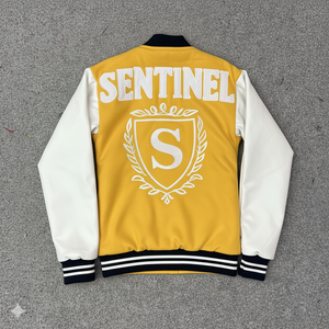 Hot Selling Custom Label Embroidered Wool Silk Unisex Varsity Lettermen Jacket Covered <b>Button</b> Closure Front Reversible Windproof - Product Image 5