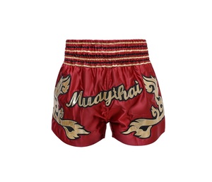 Shorts de boxe brodés tendance, logo personnalisé, shorts de Muay Thai pour hommes, shorts de boxe imprimés pour hommes, shorts de MMA - Product Image 1