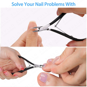 Premium 3PCS Stainless Steel <b>Nail</b> Care Tool <b>Set</b> Cuticle <b>Cutter</b> Manicure Pedicure Kit with Private Label Branding - Product Image 6
