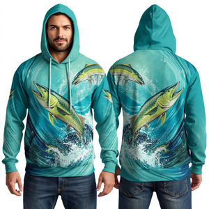 เสื้อฮู้ดตกปลาทรอปิคอล เคอร์เรนท์ วาฮู แบรนด์ Bright Ocean Performance Wear - Product Image 3
