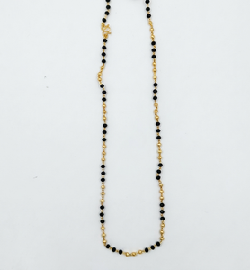 Collar de Cuentas Mala Clásico Minimalista Chapado en Oro de 22K para Mujer, Uso Diario, DIVYORO - Product Image 1