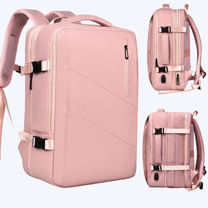 Modern Travel <b>Backpack</b> Polyester Oxford Fabric Geometric Design <b>Water</b> <b>Resistant</b> Zipper Closure Adjustable Strap Unisex 36-55L - Product Image 6