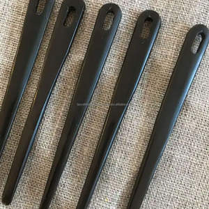 Boutons de manchette en cheveux en corne de buffle polis et sculptés Aiguilles à tisser d'Inde-comme souvenir - Product Image 3