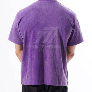 Camiseta de algodón 100% con lavado ácido, nuevo diseño, para hombre, venta al por mayor, ropa de moda, corte holgado, estampada. - Product Image 2