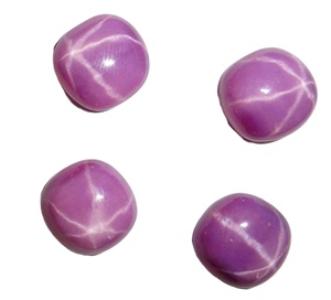 Rubis Étoilé Rouge Carré 12x12 mm 10 Carats Créé en Laboratoire Opaque Cabochon Circulaire Antique avec Effet Étoile à 6 Branches pour la Fabrication de Bijoux - Product Image 5