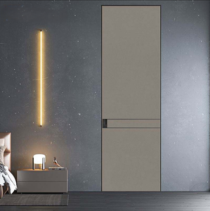 Porte de salle de bain intérieure en WPC de haute qualité, design moderne, étanche, résistante aux termites, OEM/ODM, épaisseur 40 mm, pour entrée d'hôtel - Product Image 3