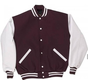 Custom PU Leather Varsity Jacket Wholesale OEM Manufacturer Supplier Wool Body Letterman Style Private <b>Label</b> Bulk Production - Product Image 6