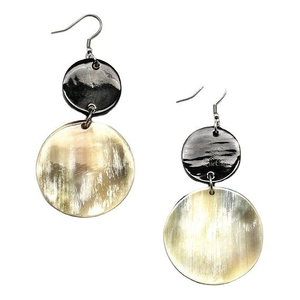 Boucles d'oreilles écologiques de haute qualité en corne de buffle, forme naturelle, fabriquées à la main, bijoux de mode pour femmes, artisanat naturel d'Inde - Product Image 6