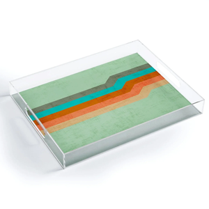 Bandeja de acrílico transparente para alimentos, bandeja de servir, bandejas para joyas, diseño con estampado de rosas increíbles y asa recortada a los precios más bajos - Product Image 2