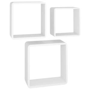 Juego de 3 Estantes de Pared Cúbicos de MDF Blanco, Pequeños, Medianos y Grandes, para Exhibir en la Pared de tu Hogar u Oficina - Product Image 2