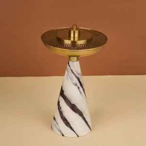 Quemador de incienso árabe Bakhoor, Mabkhara de metal, quemador de incienso Oud con mango de madera, soporte para incienso, decoración islámica para el hogar con fragancia. - Product Image 5