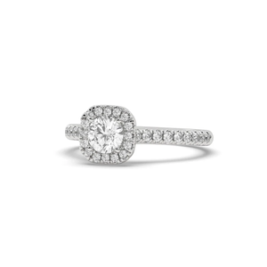 Anillo de Diamante Cultivado en Laboratorio con Incrustaciones de Oro Blanco de 1.094 Quilates, Claridad VS1, Color G, AJRETAIL - Product Image 3
