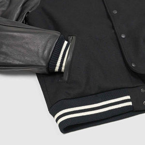 Veste universitaire pour homme, design personnalisé, service OEM, veste universitaire tendance pour homme, col montant - Product Image 5