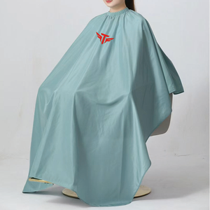 Cape de coiffure blanche avec logo rouge en polyester anti-adhésif pour hommes et femmes - Product Image 3