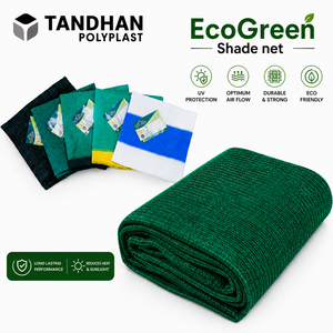 ตาข่ายบังแดด TANDHAN POLYPLAST EcoGreen สีเขียวหญ้า  แบบถัก ป้องกันรังสียูวี สำหรับการเกษตร มีหลายสีให้เลือก - Product Image 1