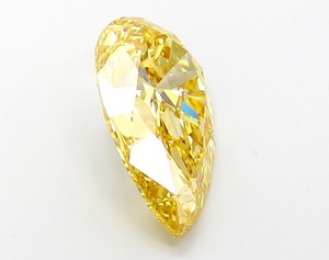 Diamant en forme de poire, 4,95 carats, couleur jaune intense fantaisie, clarté VS1, polissage excellent, pierre précieuse cultivée en laboratoire, produit CVD - Product Image 3