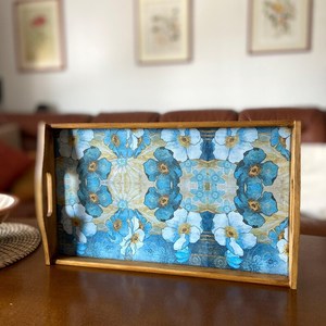 Elegant Storage And Serving <b>Tray</b> With Sturdy Handles Smooth Surface Easy Carry Design Ideal For Desserts Snacks <b>Tea</b> Coffee Use - Product Image 5