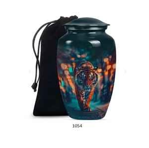 Urna de cremación de metal negro grande de la mejor calidad para cenizas humanas, para adultos, mujeres y hombres, urna de 10 pulgadas con bolsa de terciopelo gratis. - Product Image 6