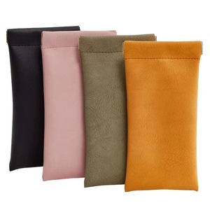 Premium Handcrafted Leather <b>Glasses</b> Sleeve Slim Protective Eyewear Pouch Genuine Cowhide Wholesale Supplier LGC-0052 - Product Image 3