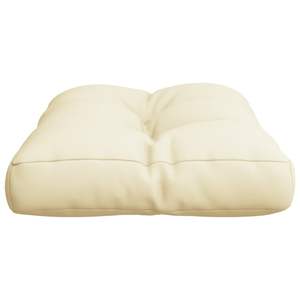 Fabric <b>Pallet</b> <b>Cushion</b> Cream 23.6\"x15.7\"x4.7\" Seat <b>Cushions</b> & Pillow - Product Image 6