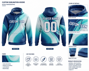 เสื้อฮู้ดพิมพ์ลายทั้งตัว ผ้าโพลีเอสเตอร์/คอตตอน สำหรับผู้ชายและผู้หญิง ใช้ได้ทั้งเล่นกีฬาและสวมใส่ลำลอง - Product Image 5
