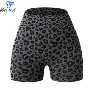 Women Leopard Print Yoga Shorts High Waist Seamless Gym Workout Fitness Running Biker Shorts Stretch Activewear Custom Design - Product Image 2