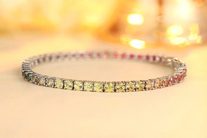 Elegante Brazalete de Diamantes Redondos con Corte Brillante, Plata 925, Clásico para Mujer, Certificado IGI, Color D, Diamantes Cultivados en Laboratorio - Product Image 2