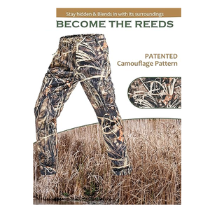 Finisher Winter Unisex Hunting Pants Lightweight Silent <b>Camo</b> Soft Shell <b>Waterproof</b> Breathable Mesh Lining - Product Image 5