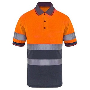 Camisetas Polo Reflectantes de Manga Corta con Cierre de Botones, Color en Contraste, Precio Económico, Ropa de Trabajo - Product Image 1