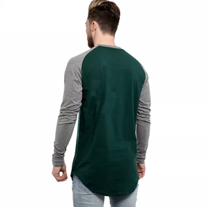 Camisetas de Manga Larga de Algodón Supima para Hombre de Alta Calidad, Transpirables, Color Granate - Product Image 3