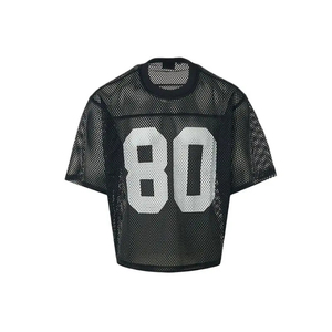 Men's Pink <b>Mesh</b> Short Sleeve T-Shirt With Number 33 Heat-Transfer Printed Breathable O-Neck Regular Fit Knitted Casual Style - Product Image 5