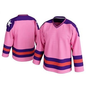 Nouveau Maillot de Hockey sur Glace Unisexe 2026 Respirant Anti-Bactérien Séchage Rapide Impression Numérique Personnalisée Blocs de Couleurs Logo d'Équipe Adultes 100% Coton - Product Image 5