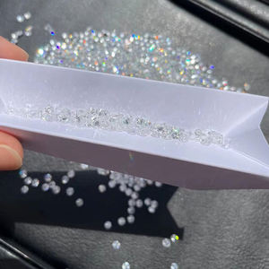 เพชร CVD สี D ผลิตในโรงงานที่สุราษฎร์ธานี เจาะด้วยเลเซอร์ ขนาด +1114 เพชรเมลีทรงบริลเลียนท์แบบหลวมสำหรับฝังเครื่องประดับ - Product Image 2