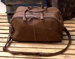 Bolsa de Viaje de Cuero Estilo Vintage, Bolsa de Fin de Semana para Hombre y Mujer, Gran Capacidad, Ligera y Portátil - Product Image 5