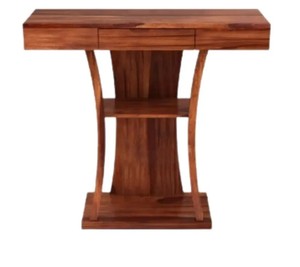 Contemporary Hallway Entryway <b>Table</b> with Drawer & Shelves | Mid-Century Design Living Room Furniture |Jodhpur Export - Product Image 4